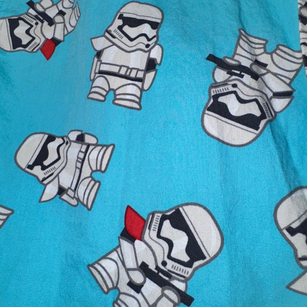 Disney Parks Star Wars Stormtrooper Button Down Shirt Mens Medium Blue Cotton - Picture 9 of 12
